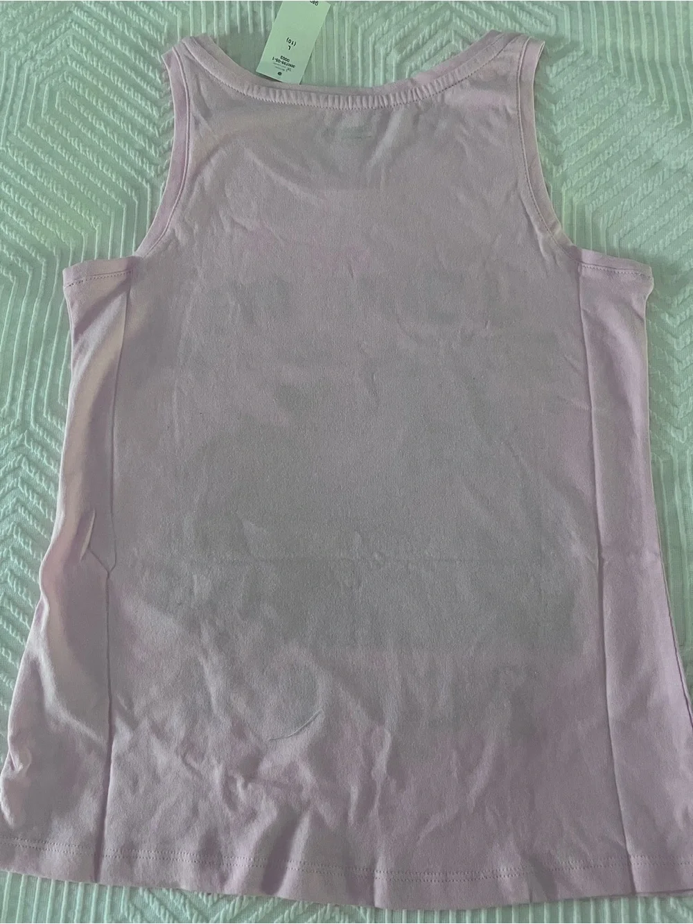 GAP Pink Tank Top with Teal & Purple Bicycle Graphic
